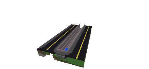 Rua com Canal/Esgoto no meio