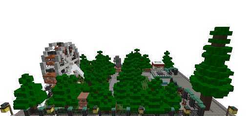 parque pequeño con rueda de la fortuna 🎡