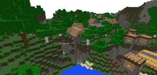 Village in a ravine