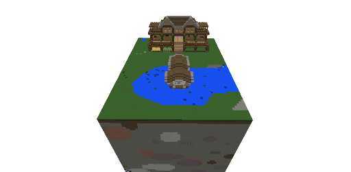 Survival house with underground base , skeleton farm ,