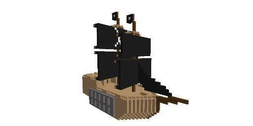 Пиратский корабль (с тнт пушкой)