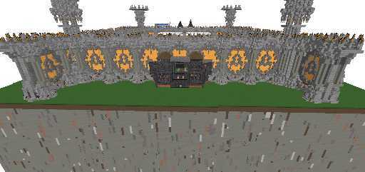 mansion with redstone gate and some farm