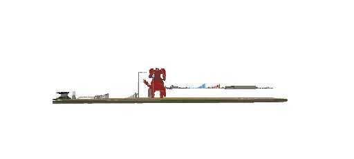 parkour with transformer statue