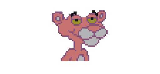 pink panther pixel art