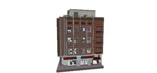 edificio con un restaurante y departamentos (todo decorado)