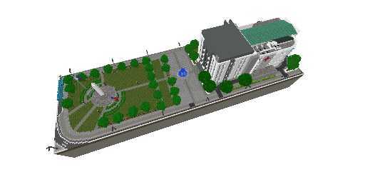 Hospital and park