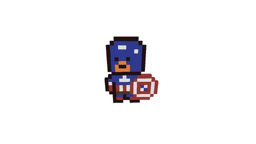 Capitan America (pixel art)