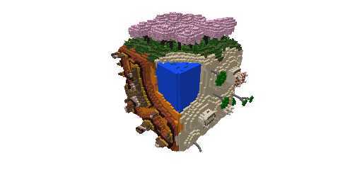 Cube planet with all biomes