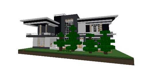 современый дом с 2 патойнными комнатами