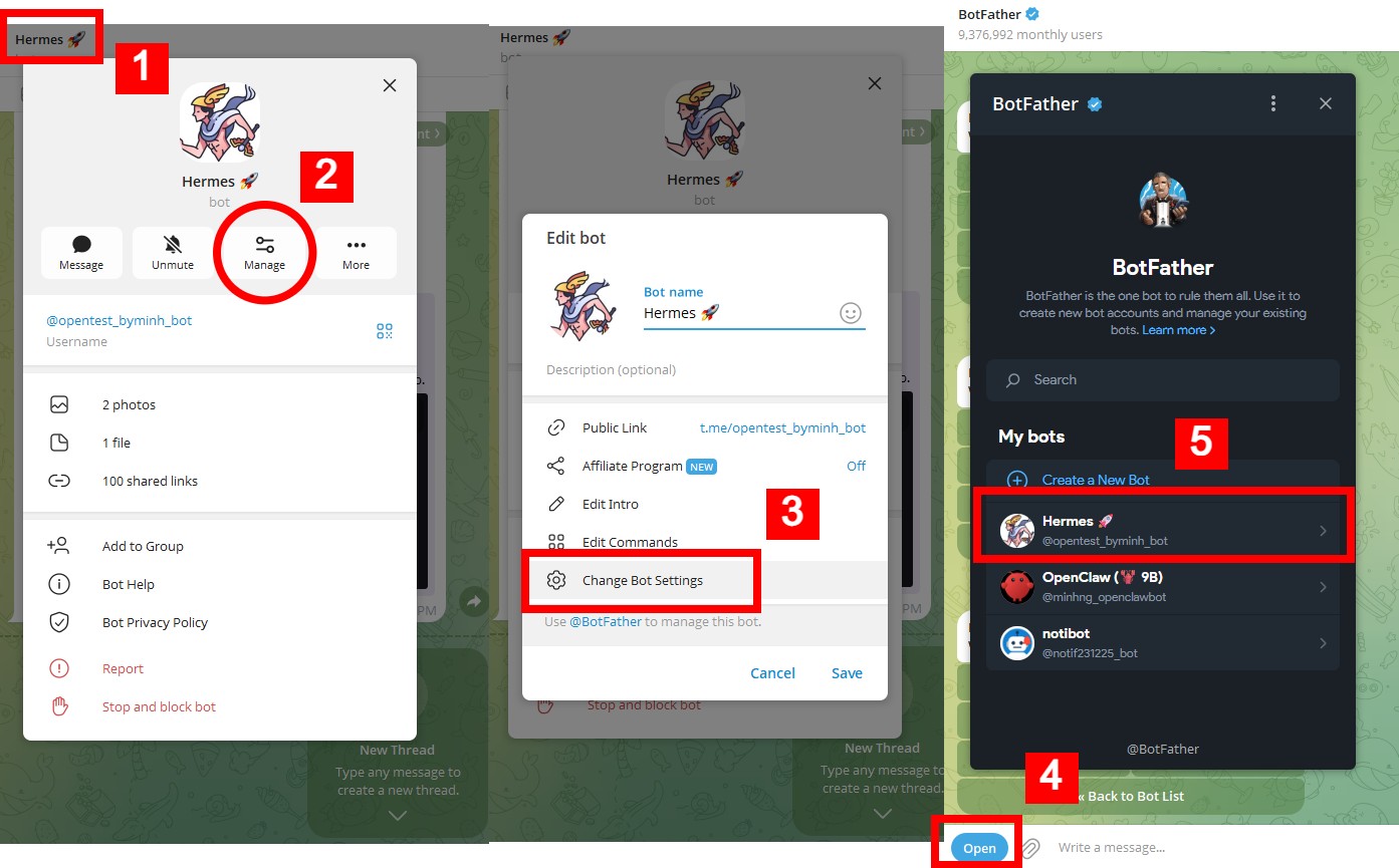 Telegram Bot Settings