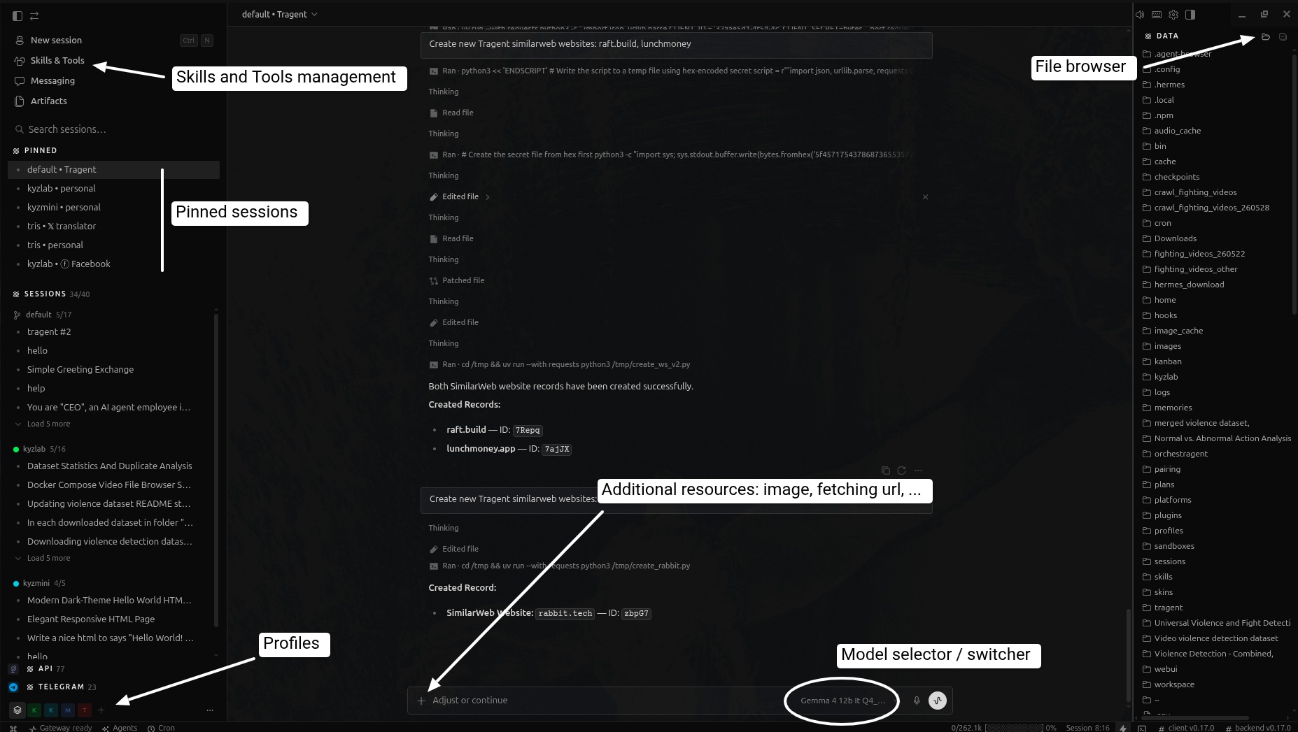 Manage multiple profiles in Hermes Desktop
