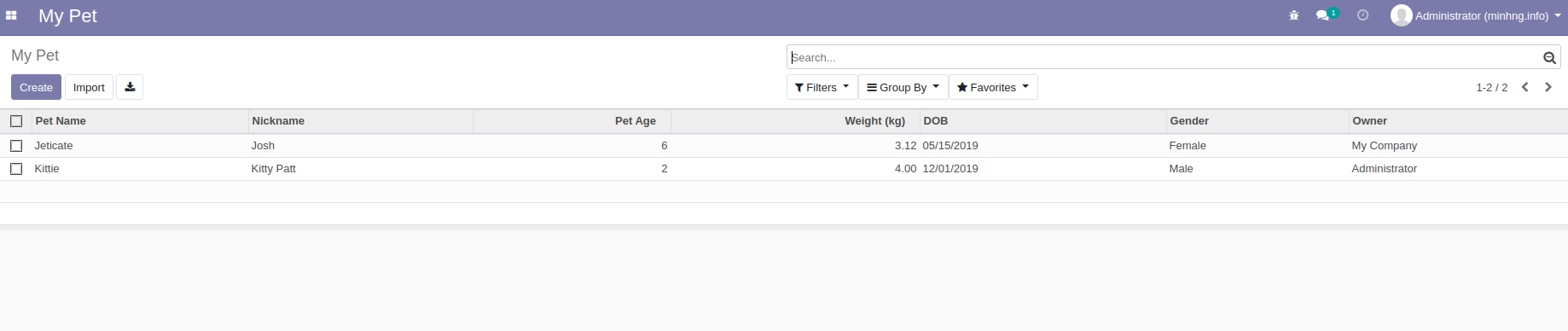 odoo 13 tree view