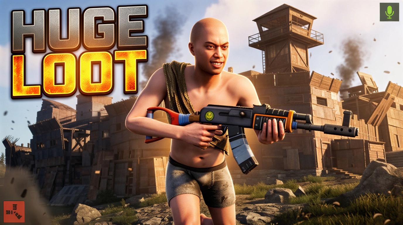 Raid to a huge base in the videogame Rust, [Imagen 2] holding the Ak [Imagen 1]
