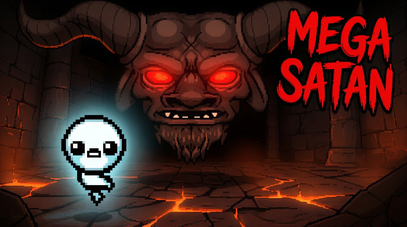 Run to MEGA SATAN, the binding of isaac