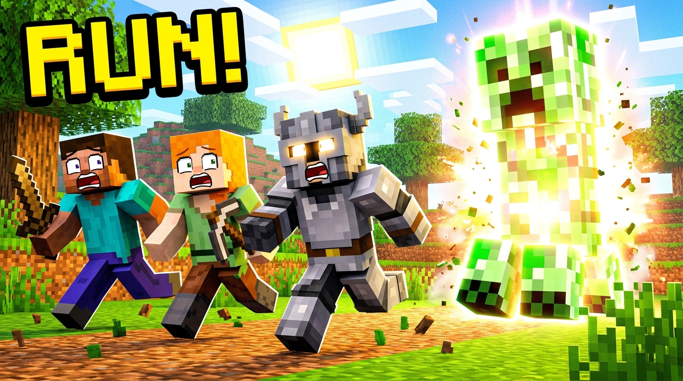 Minecraft with the bros