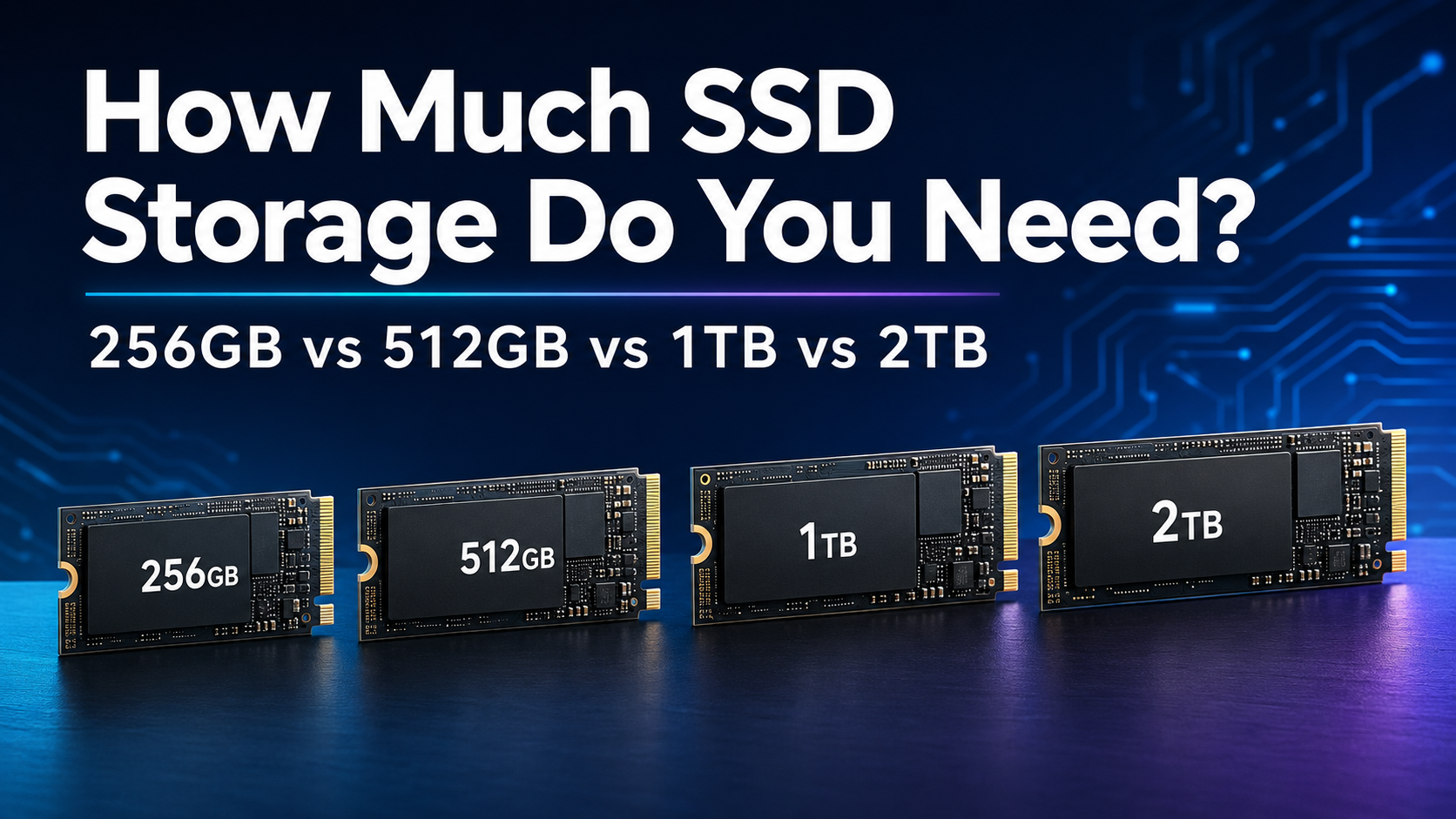 How Much SSD Storage Do You Need in 2026? 256GB vs 512GB vs 1TB vs 2TB