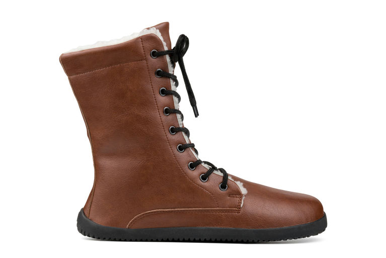 Jaya Winter Zip-up Brown Boots