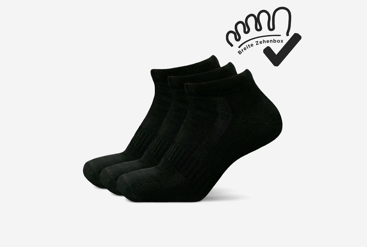 Sneaker Socks Wide Toe Box (3 Pair Pack)