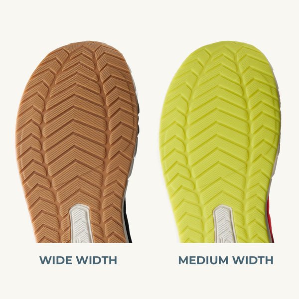 Lems ZENSPEED Wide and Medium outsole width comparison
