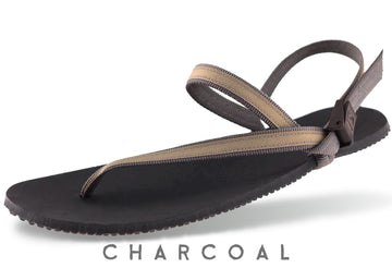 Earthrunners barefoot sandal charcoal