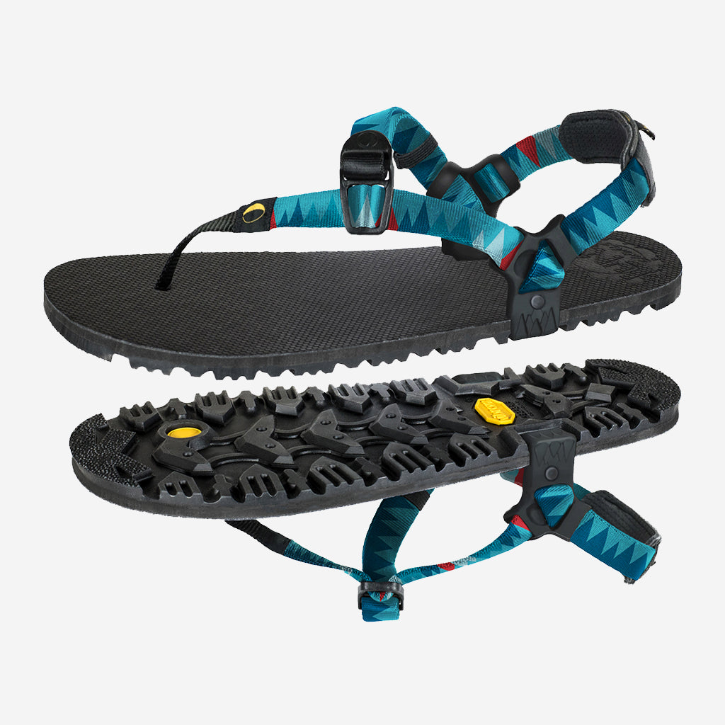 A pair of Luna barefoot sandals