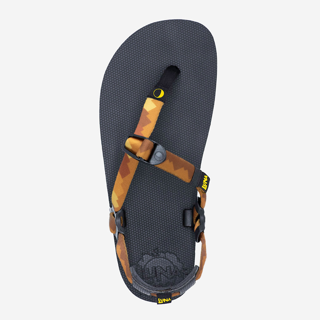 Luna barefoot sandal top view