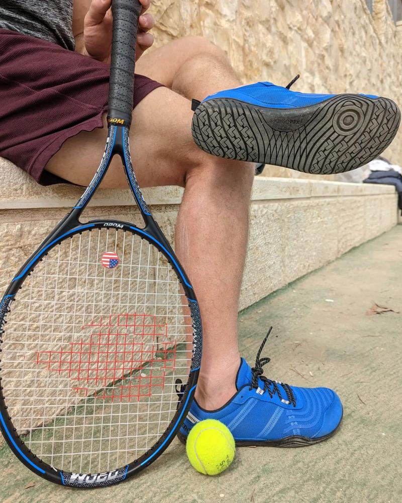 A man wearing Xero Shoes 360 Barefoot Shoes