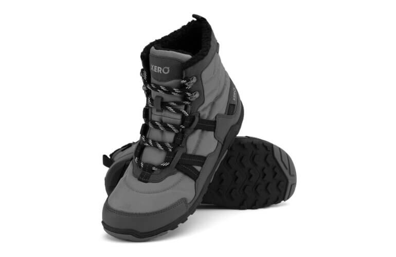 A pair of Xero Alpine barefoot grey shoes