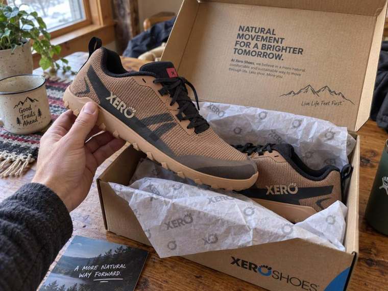 Adam’s Mesa Summit review pair when it arrived from Xero Shoes