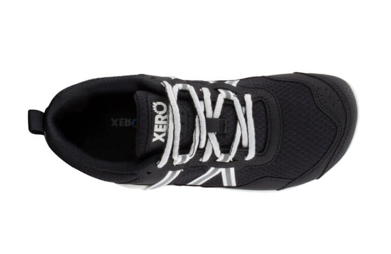 White Xero Prio barefoot shoe top side