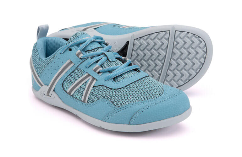 Delphinium-Blue pair of Xero Prio barefoot shoes