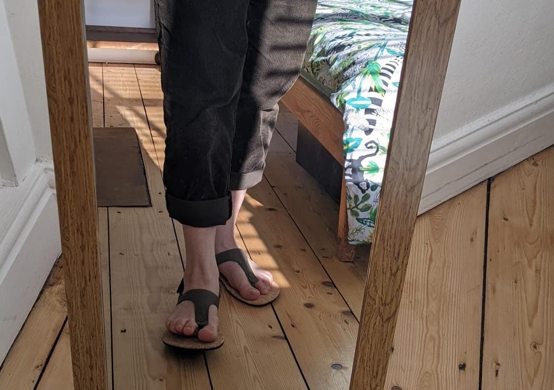 Feelgrounds Seaside Twill minimalist sandals in mirror