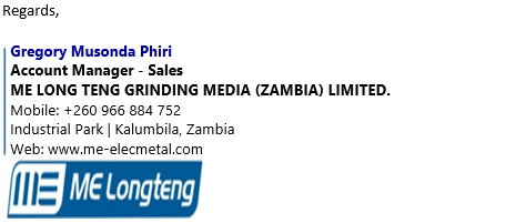 ME Longteng Grinding Media (Zambia)