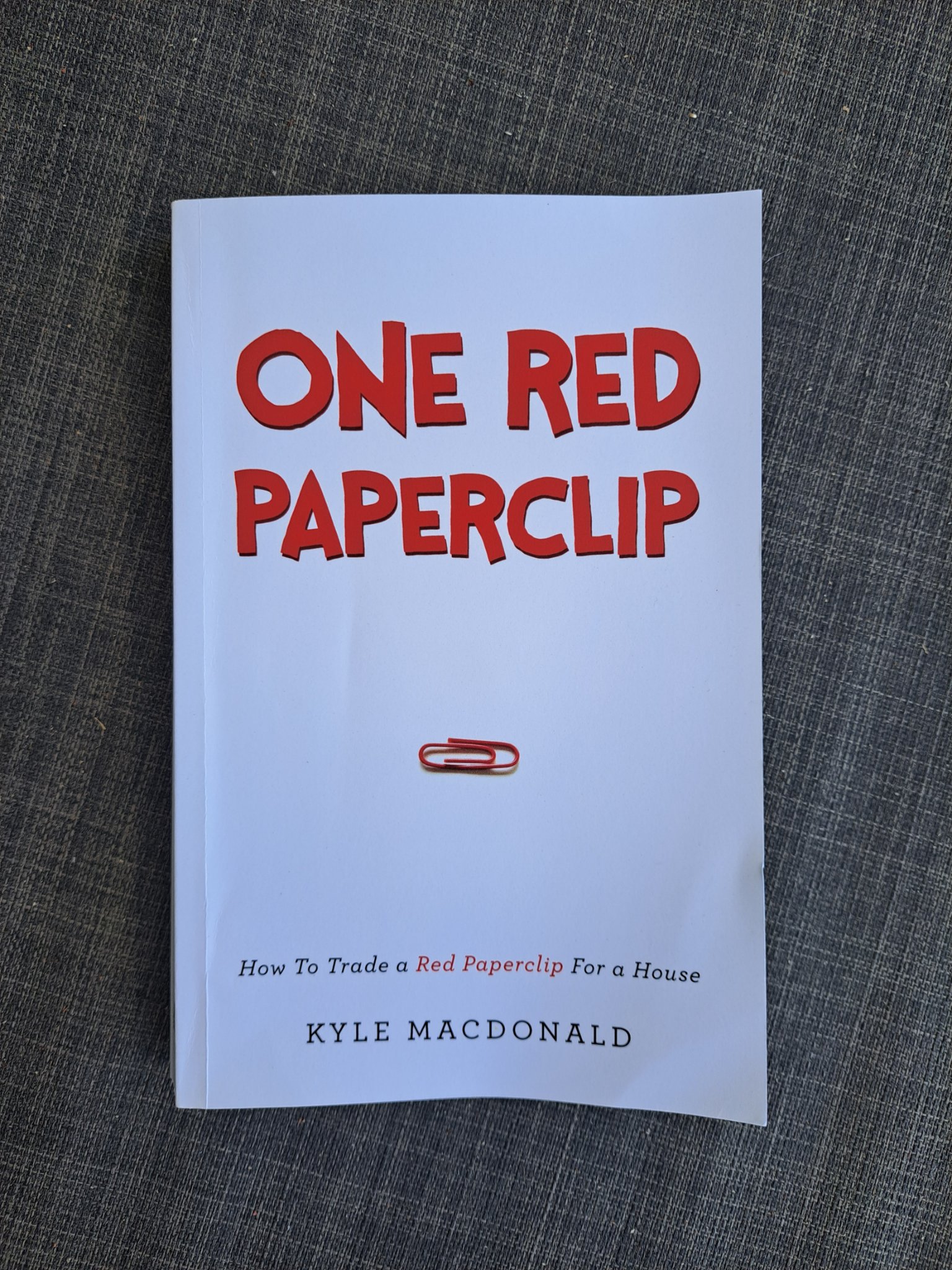 One Red Paperclip book signed by Steven Minnaar