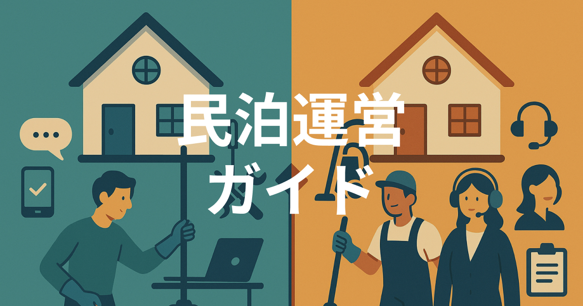 民泊運営の完全ガイド｜自主管理か代行か？費用と手間を徹底比較
