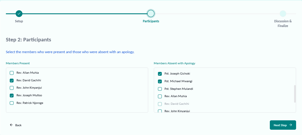 Participants Selection