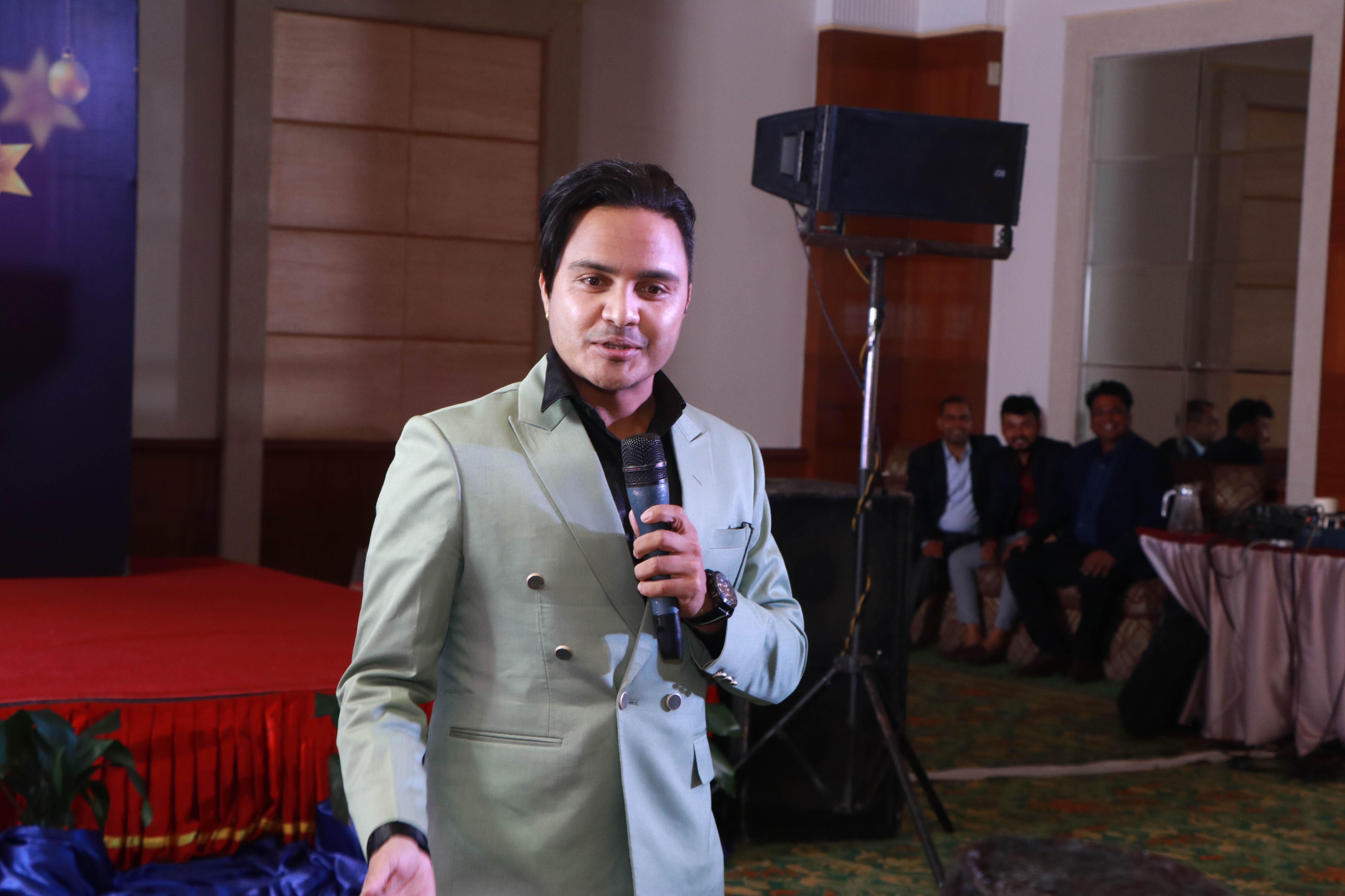 Famous comedian Suman Karki hosting the event