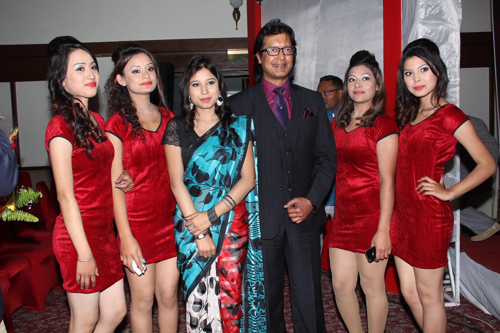 Ushers, MC Priyanka Prasai and Rajesh Hamal posing for Photo