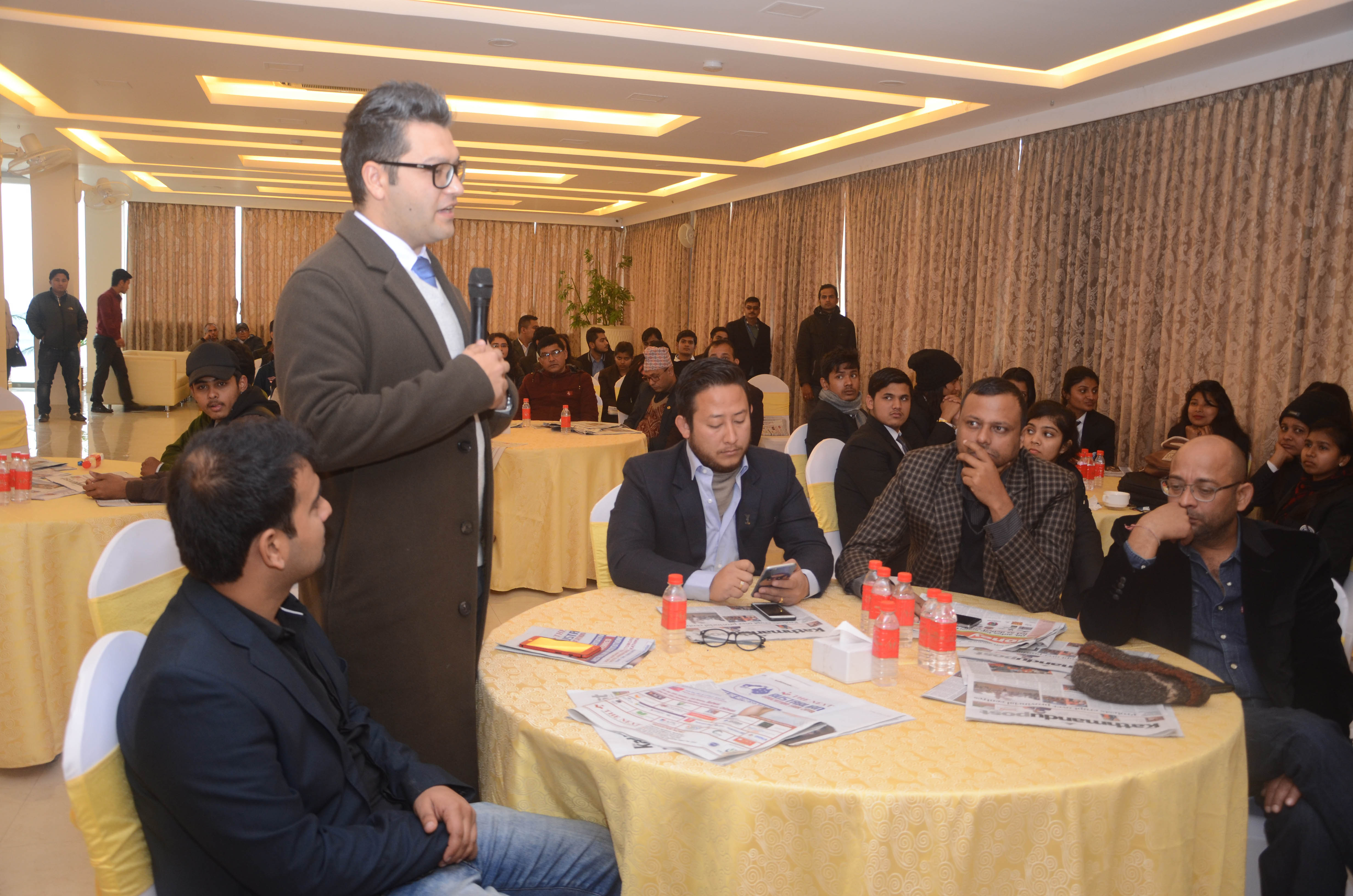 An attendee engaging in the Q&A session.