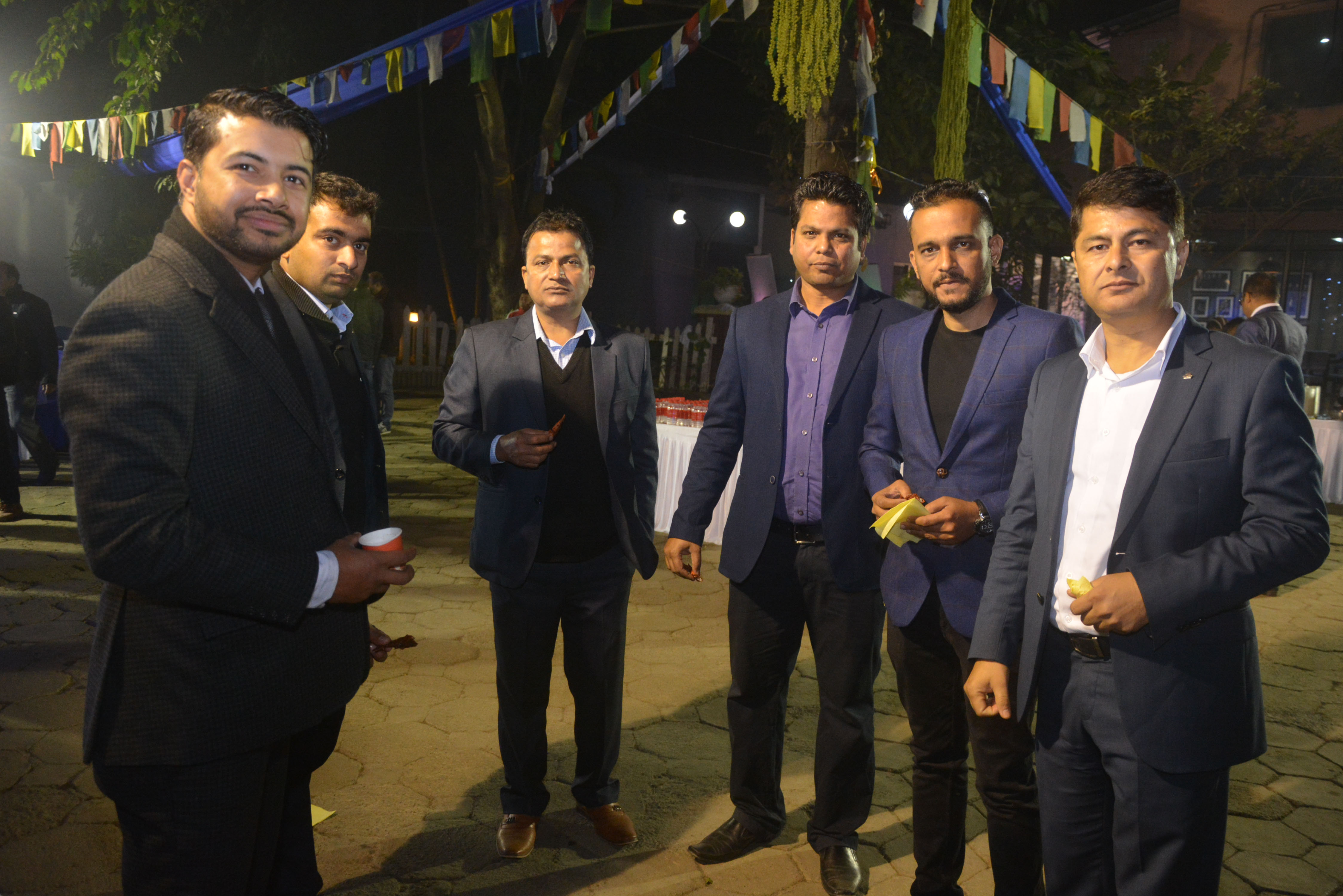 Event Manager Rikesh Karna with the Kantipur team.