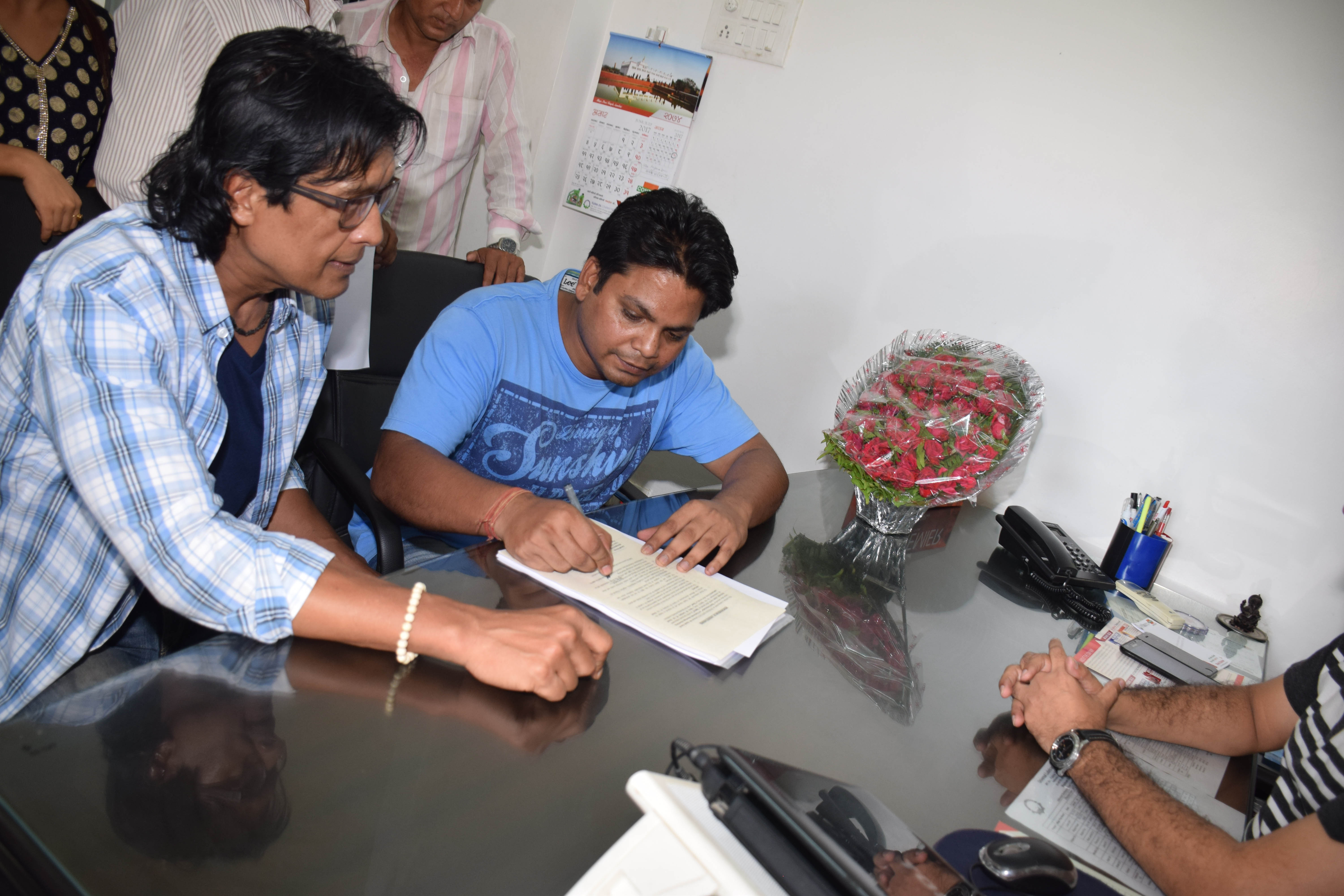 Contract signing for event