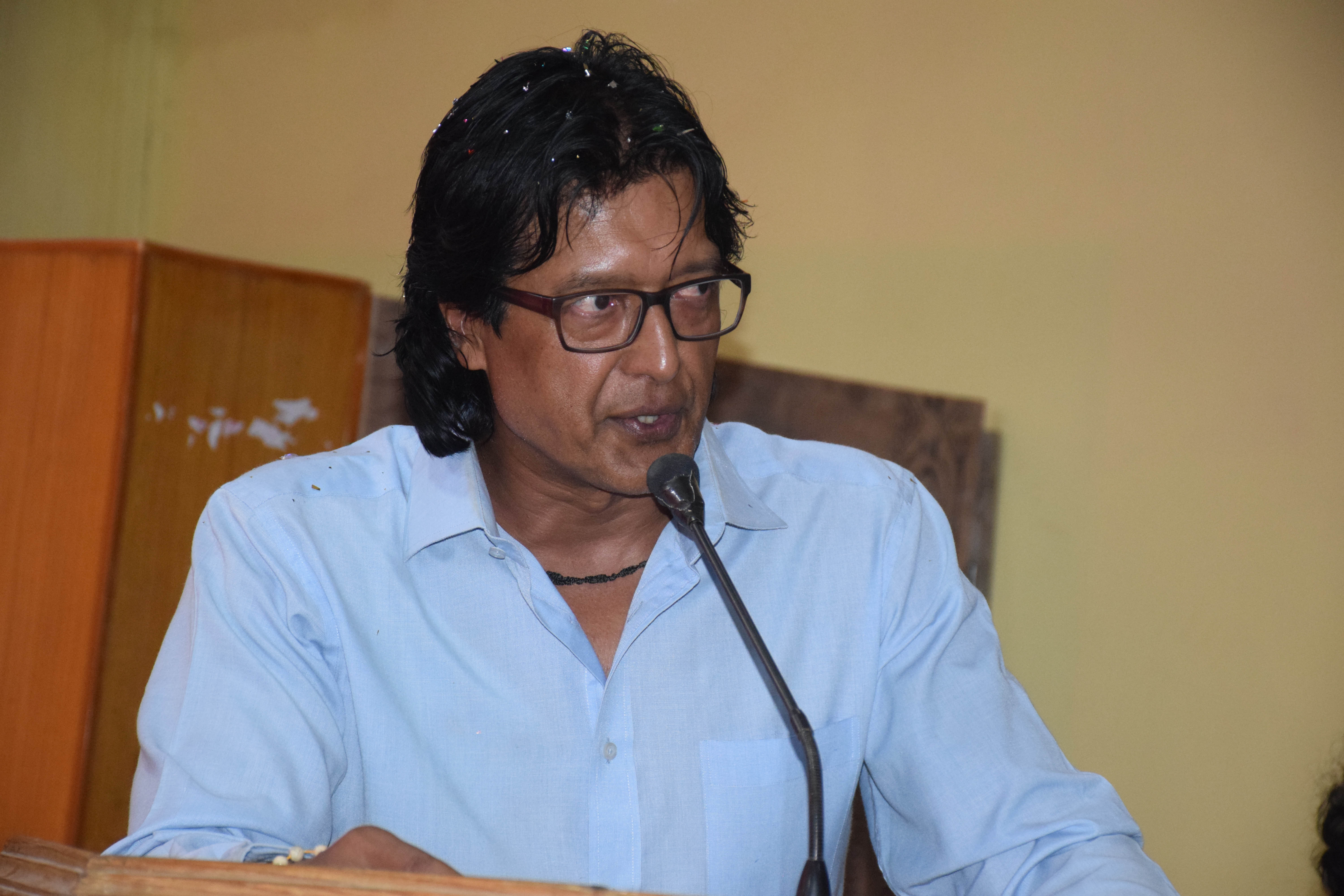 Welcome speech by Rajesh Hamal Brand Ambassador of Royal Lubricants