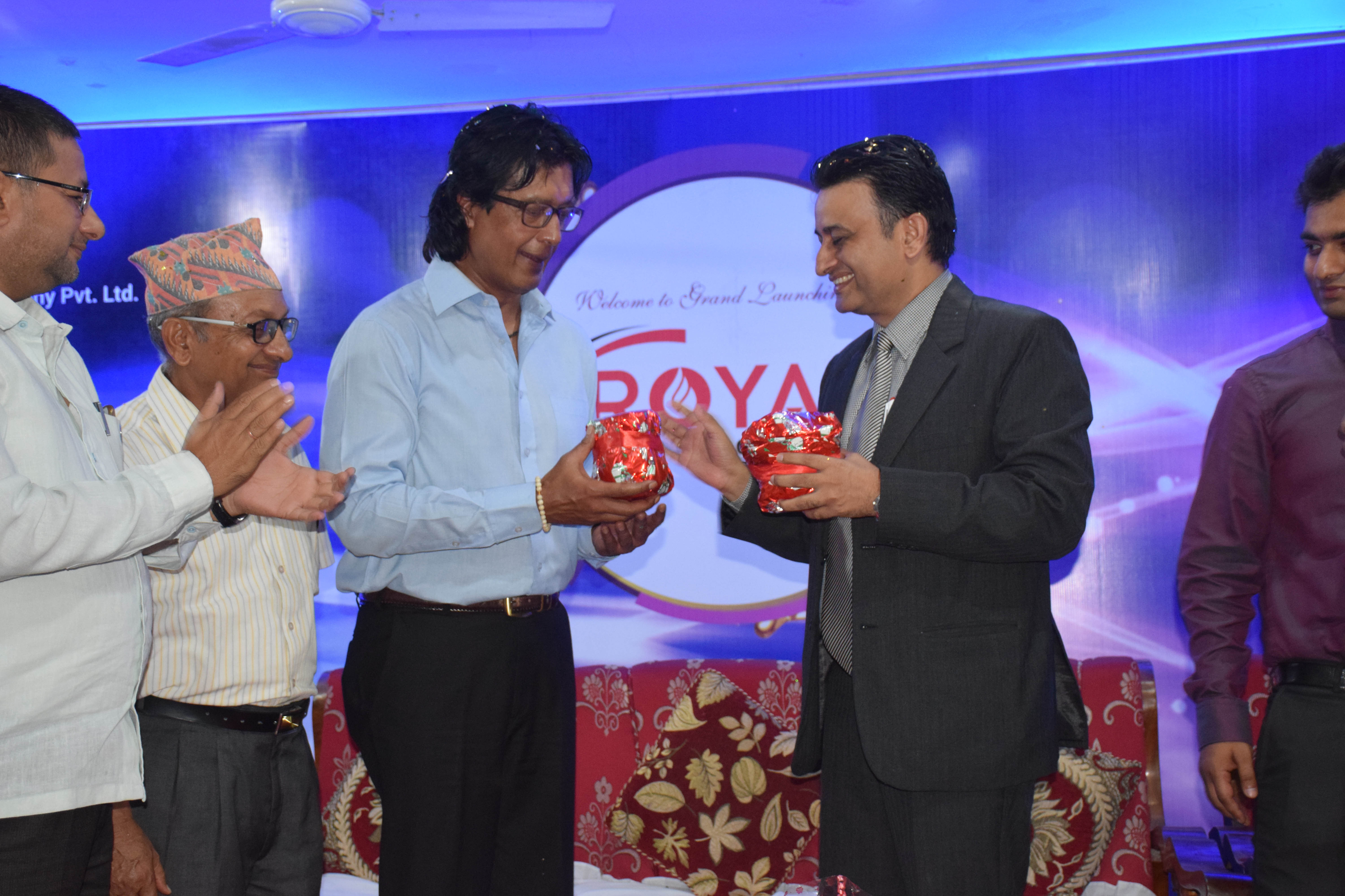 Token of Love to Rajesh Hamal by MD of Fujima Group Mr. Subodh Koirala