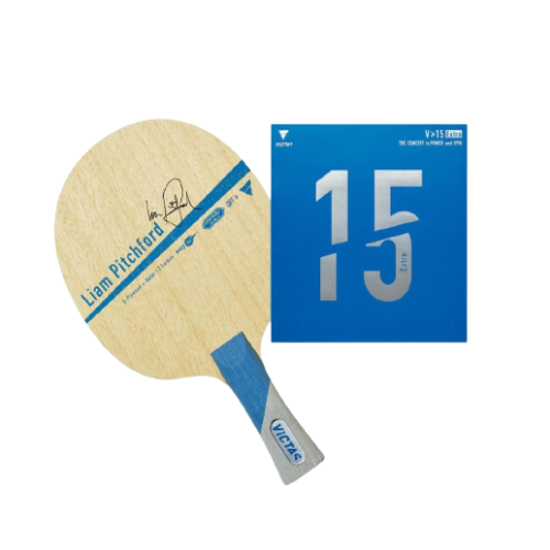 Pitchford + V15 extra – מחבט טניס שולחן מקצועי מודבק ומוכן למשחק