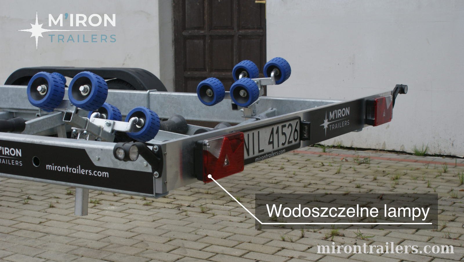 Przyczepa podłodziowa dwuosiowa MT352 — rolki