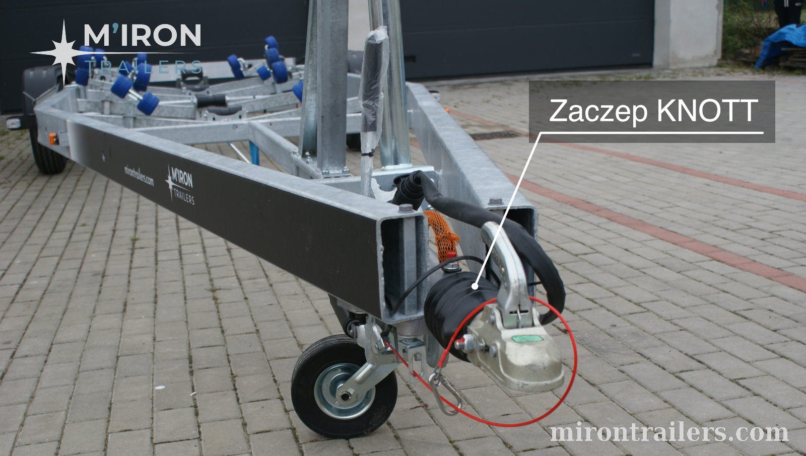Przyczepa podłodziowa dwuosiowa MT352 — rolki