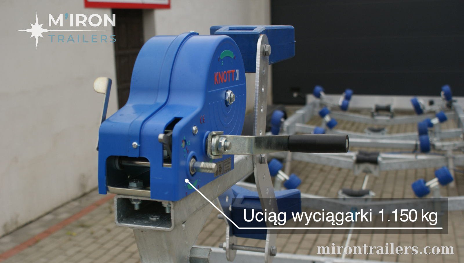 Przyczepa podłodziowa dwuosiowa MT352 — rolki