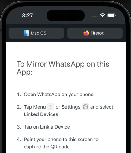 Browser selection feature