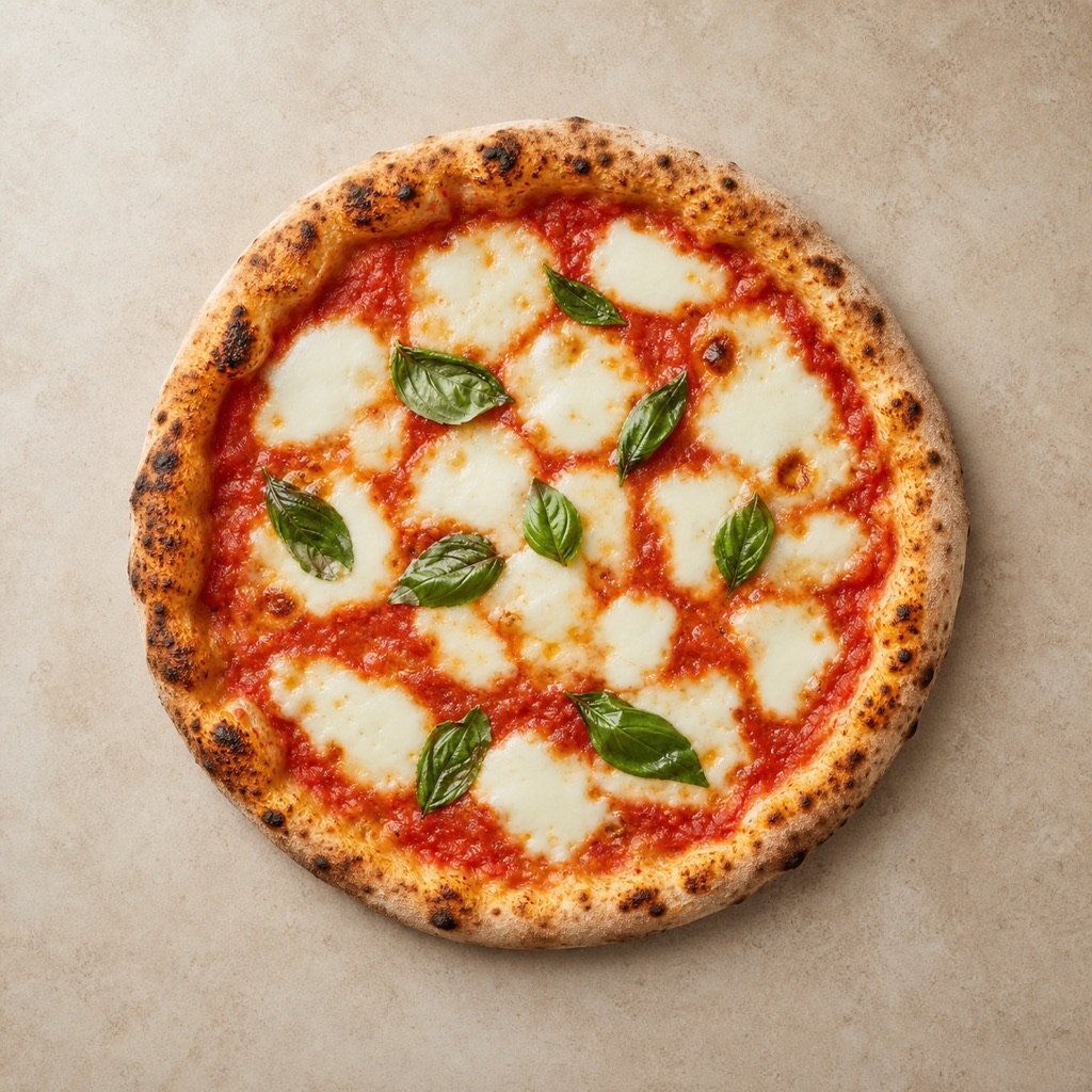 Fire-roasted margherita