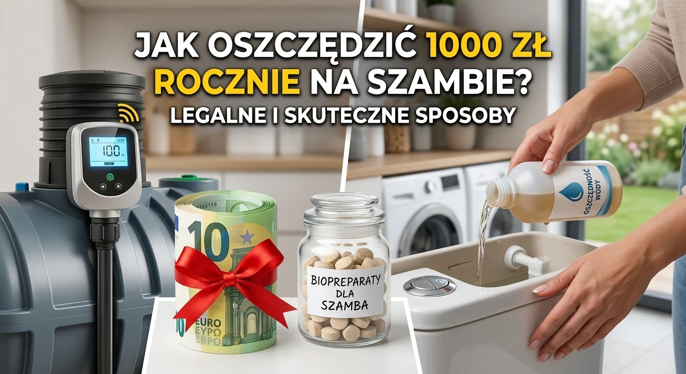 Jak legalnie zaoszczędzić 1000 zł rocznie na wywozie szamba? Sprawdzone sposoby